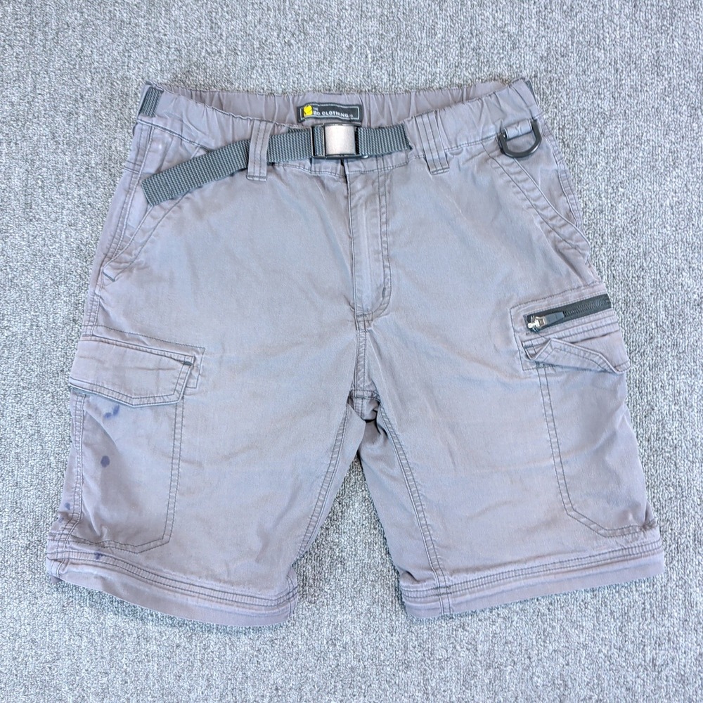 BC Clothing Gorpcore Cargo Shorts Mens S 30 Grey Cotton Nylon Belted Utility — photo 2